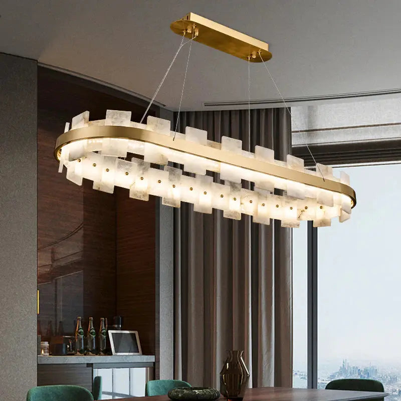 Modern Oval Marble Chandelier ChandeliersLife®