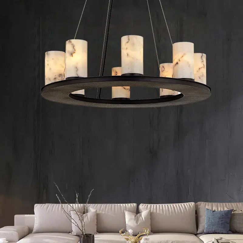 Rustic Chandelier Industrial Marble Black ChandeliersLife®