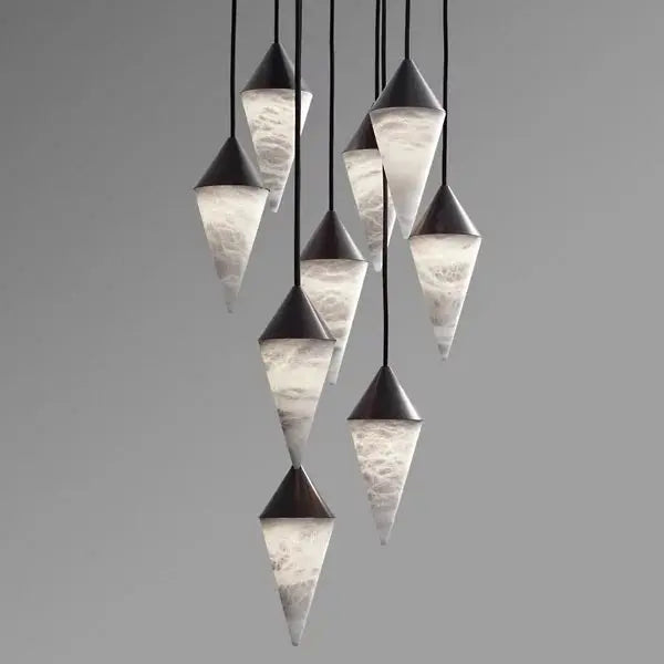 Modern Alabaster Cone Cluster Chandelier ChandeliersLife®
