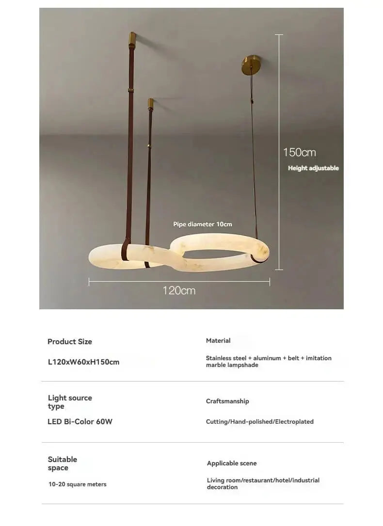 Contemporary Nordic Alabaster Designer Chandelier ChandeliersLife®