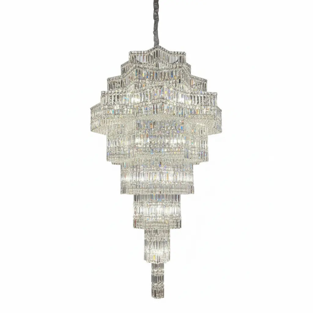 Luxury Villa Chandeliers Star Staircase Crystal Chandelier ChandeliersLife®