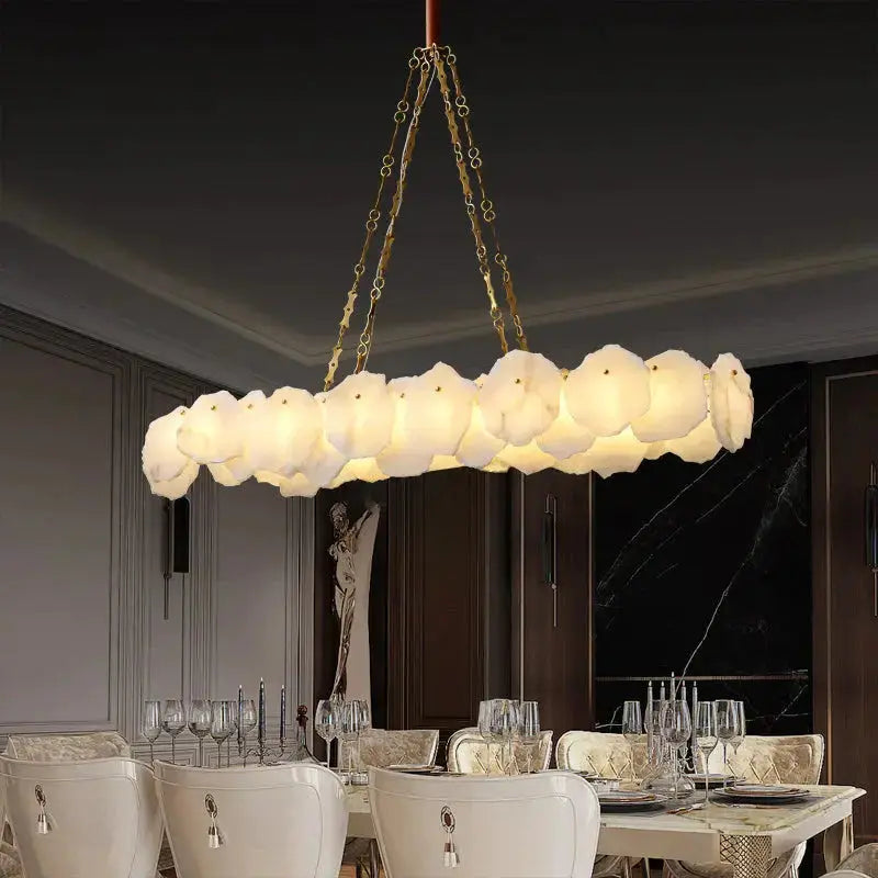 Bethan Modern Linear Marble Chandelier ChandeliersLife®