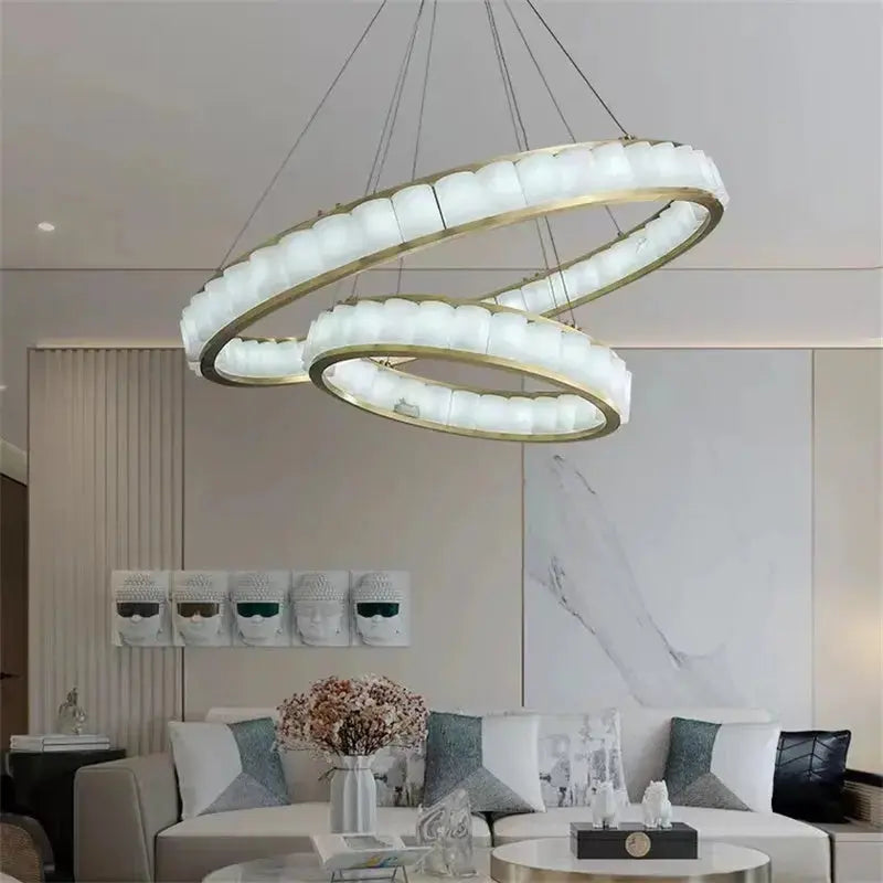 Alabaster Circle Elegant Chandelier ChandeliersLife®