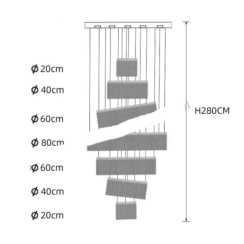 Modern Circle Ring Long Led Handing Crystal Chandelier ChandeliersLife®