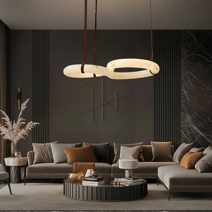 Contemporary Nordic Alabaster Designer Chandelier