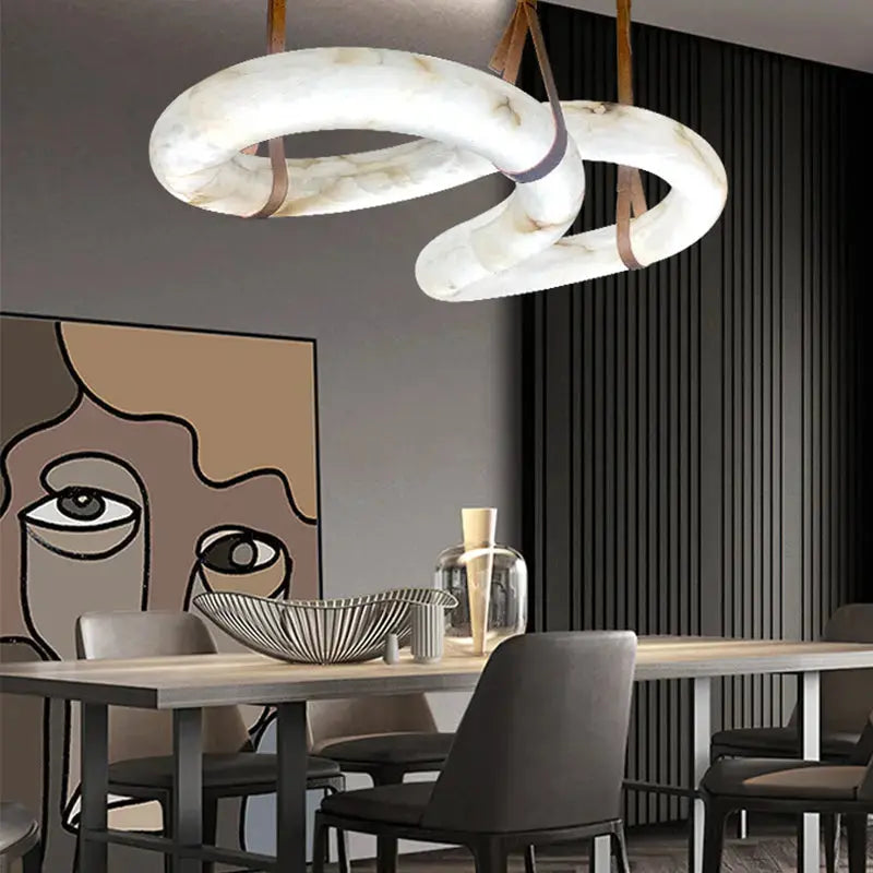 Contemporary Nordic Alabaster Designer Chandelier ChandeliersLife®