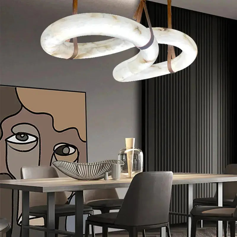 Contemporary Nordic Alabaster Designer Chandelier ChandeliersLife®