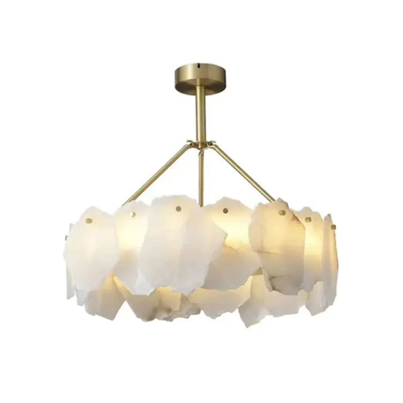 Marble Modern Snowflake Round Chandelier ChandeliersLife®