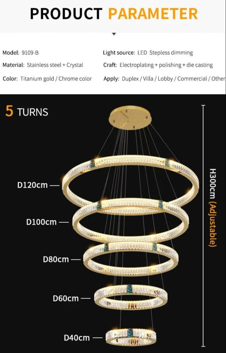 Golden Villa Ring Chandelier ChandeliersLife®