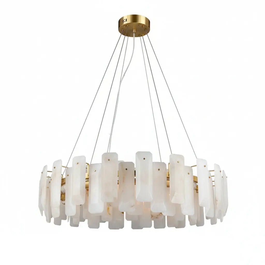 Natural Stone Round Pendant Chandelier ChandeliersLife®