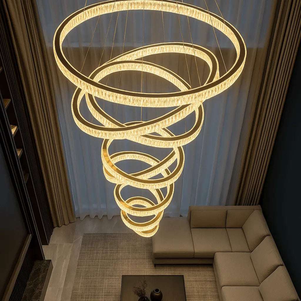 Luxury Modern Ring Crystal Chandelier - Chrome ChandeliersLife®
