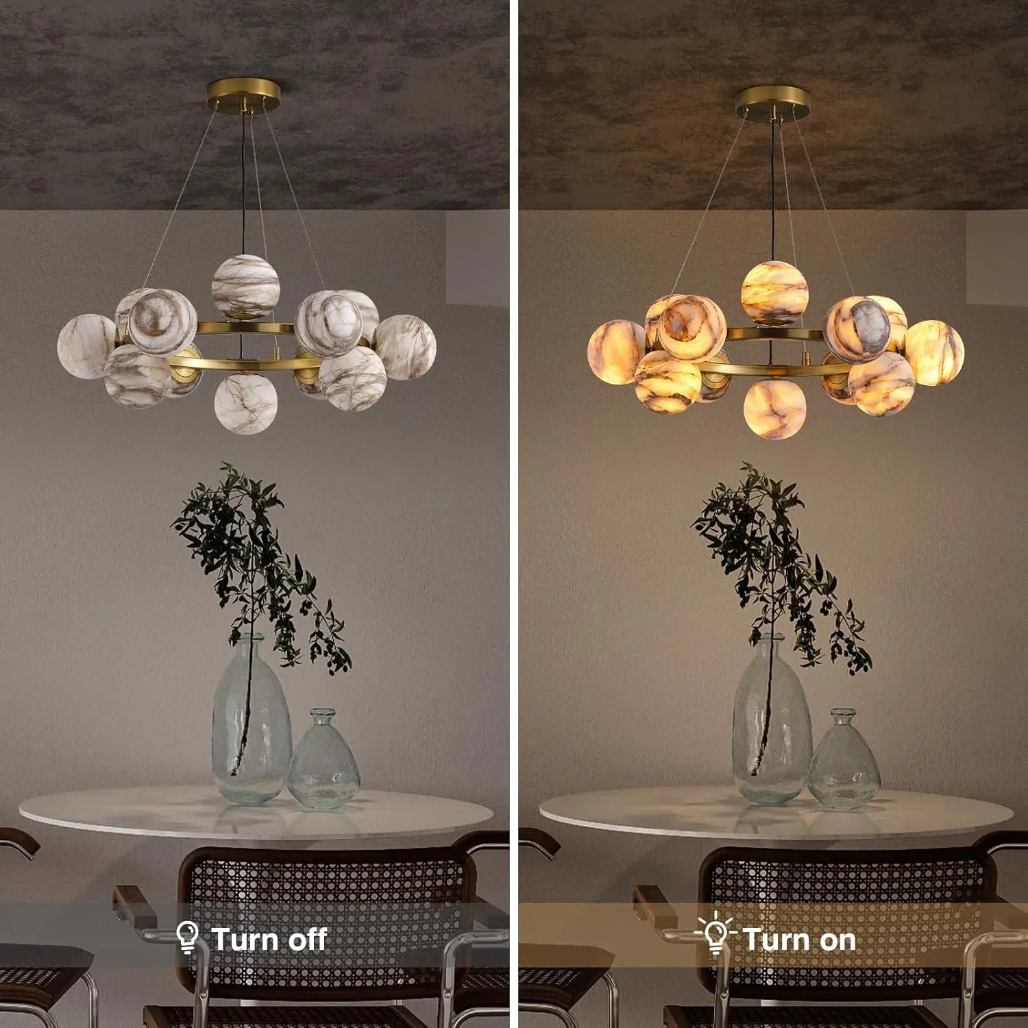 Modern Unique Alabaster Chandelier ChandeliersLife®