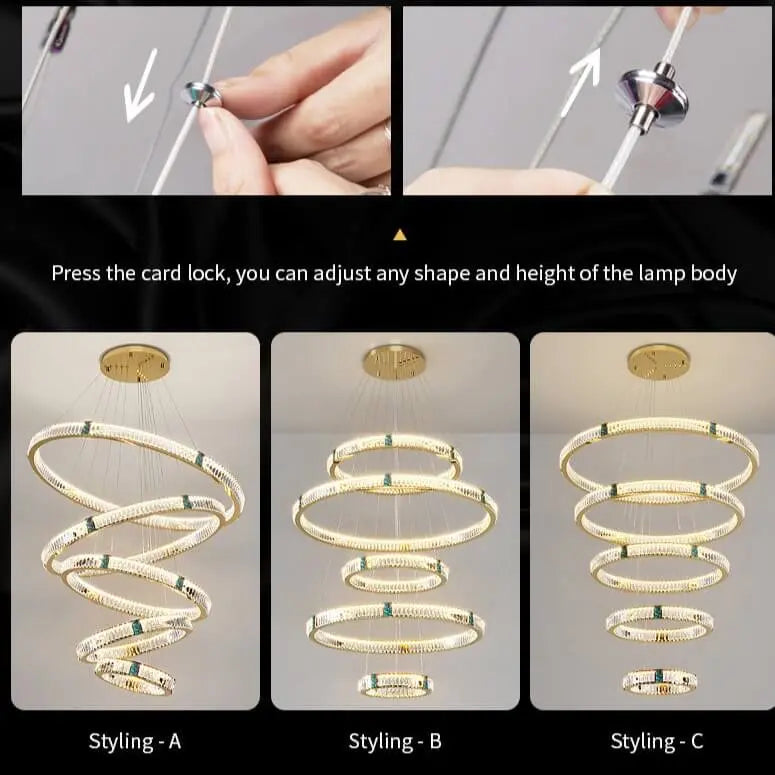 Golden Villa Ring Chandelier ChandeliersLife®