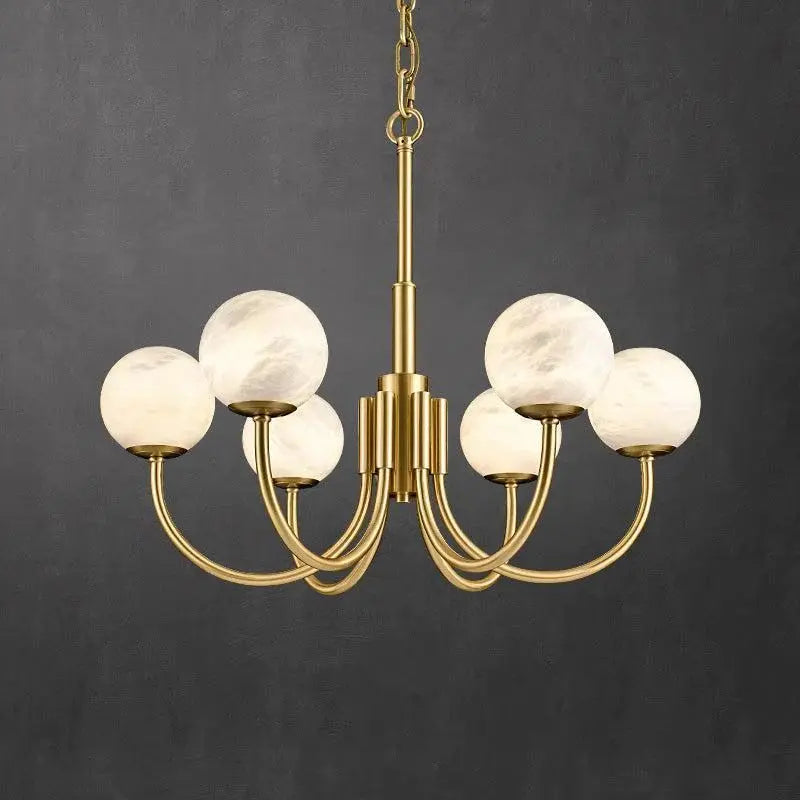 Marble Modern Brass Chandelie ChandeliersLife®