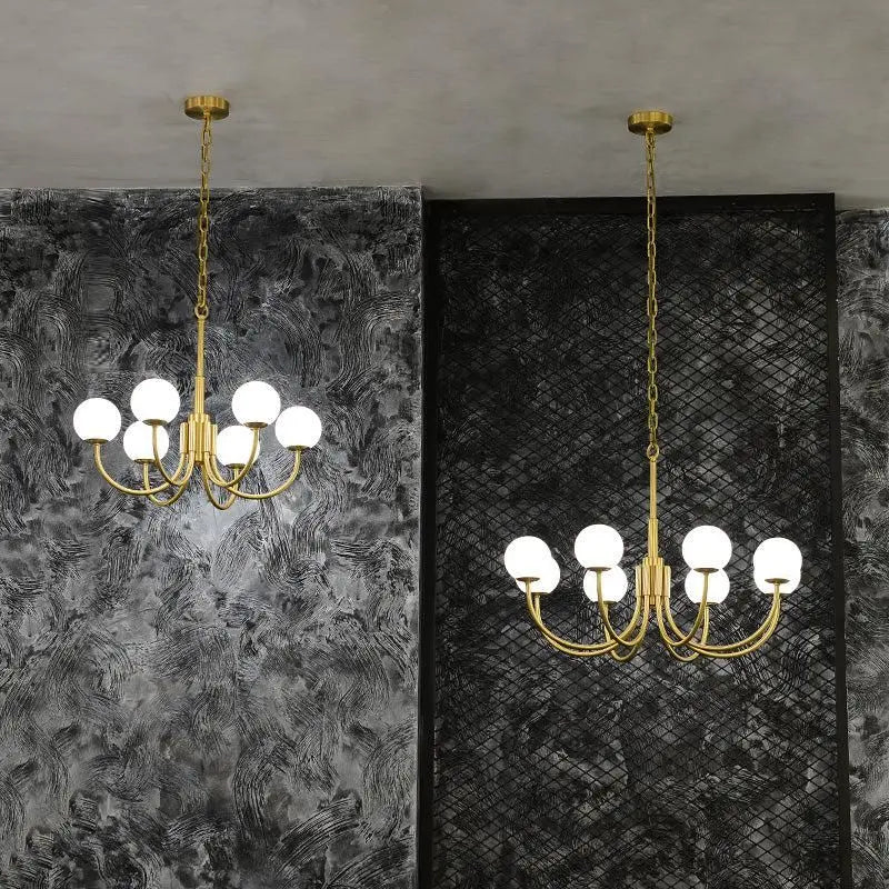 Marble Modern Brass Chandelie ChandeliersLife®