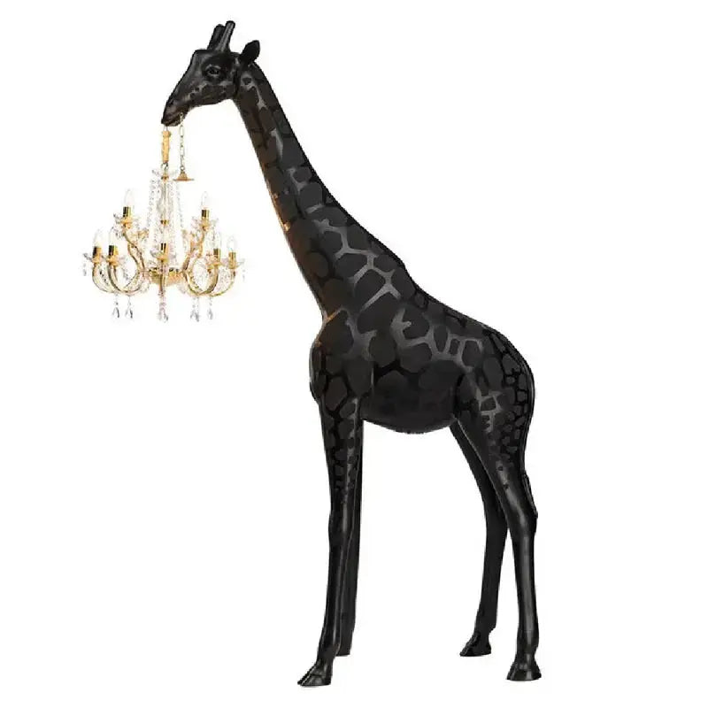 Art Giraffe Sculpture Floor Chandelier - Black ChandeliersLife®