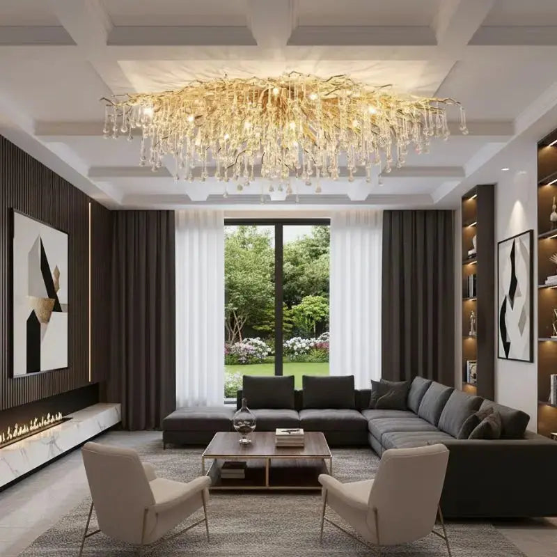 Ceiling Luxury Gold Crystal LED Chandelier ChandeliersLife®