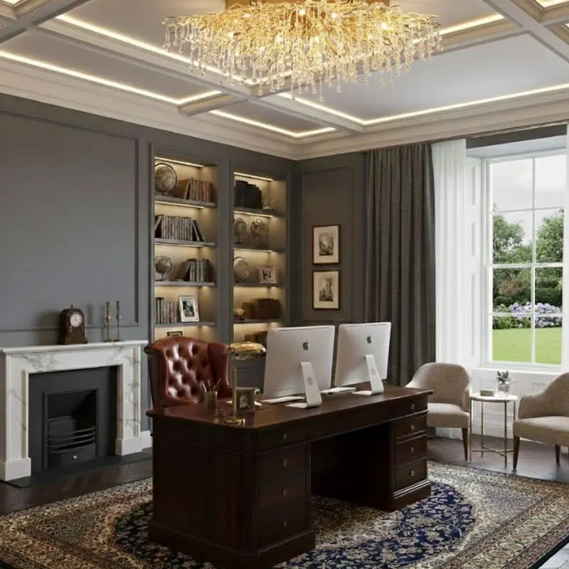 Ceiling Luxury Gold Crystal LED Chandelier ChandeliersLife®