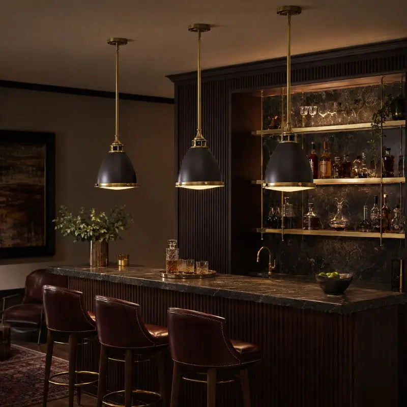 Elstead Amelia Pendant in Buckeye Bronze/Restoration Bronze