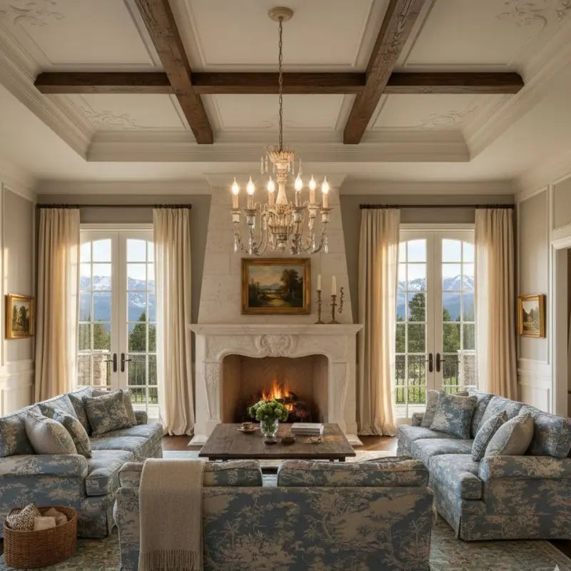 French Wood Art Vintage Chandelier ChandeliersLife®