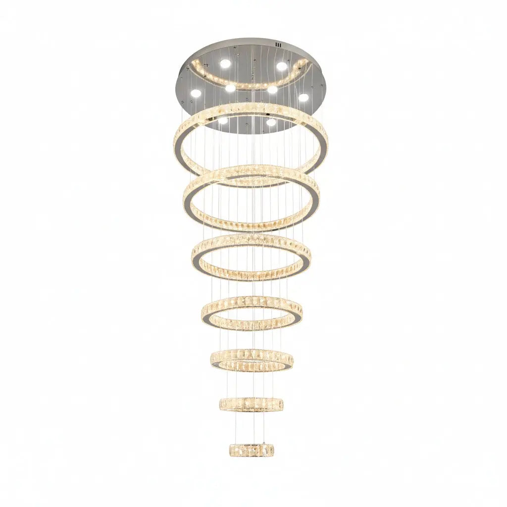 Rings Chandeliers for Loft Villa Duplex Design - Gold ChandeliersLife®