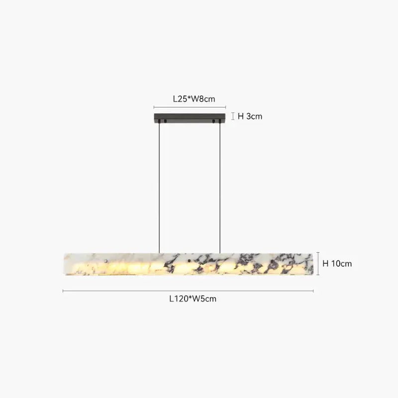 Long Strip Natural Marble Chandelier ChandeliersLife®