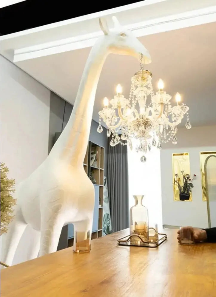 Art Sculpture Giraffe Floor Chandelier - White ChandeliersLife®