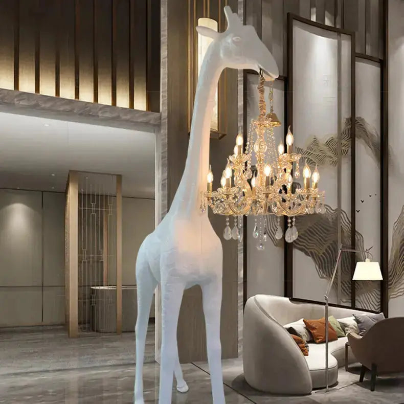 Art Sculpture Giraffe Chandelier - White ChandeliersLife®