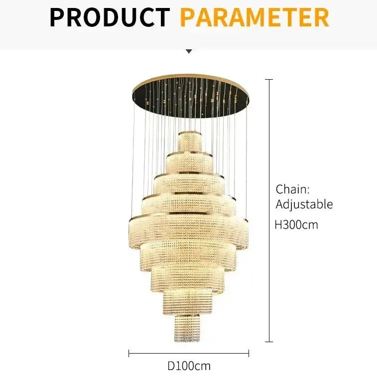 Modern Circle Ring Long Led Handing Crystal Chandelier ChandeliersLife®