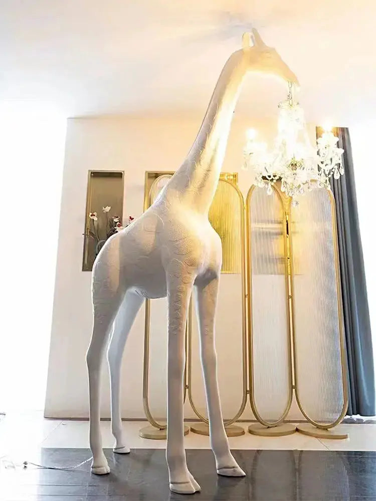 Art Sculpture Giraffe Floor Chandelier - White ChandeliersLife®