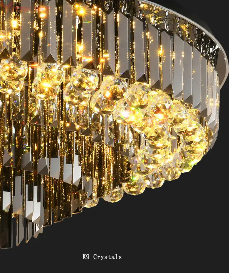 Luxury Crystal Ceiling Smoky Gray Lamp ChandeliersLife®