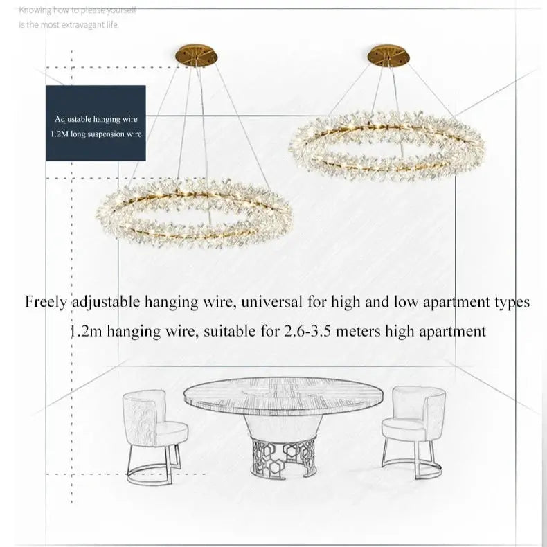 Modern Crystal Flower Pendant Chandelier ChandeliersLife®