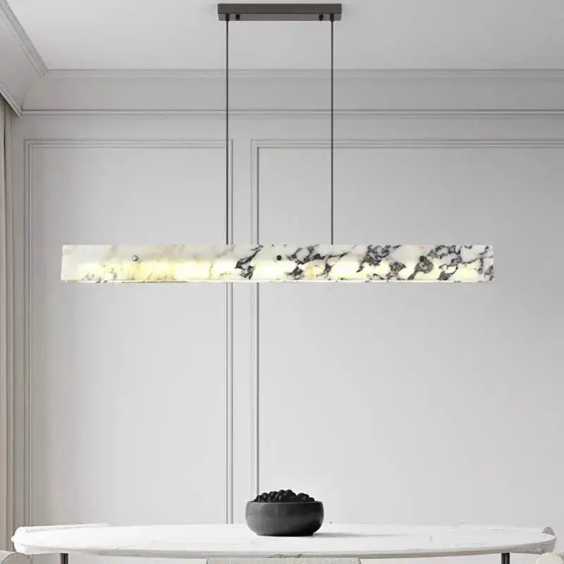 Long Strip Natural Marble Chandelier ChandeliersLife®