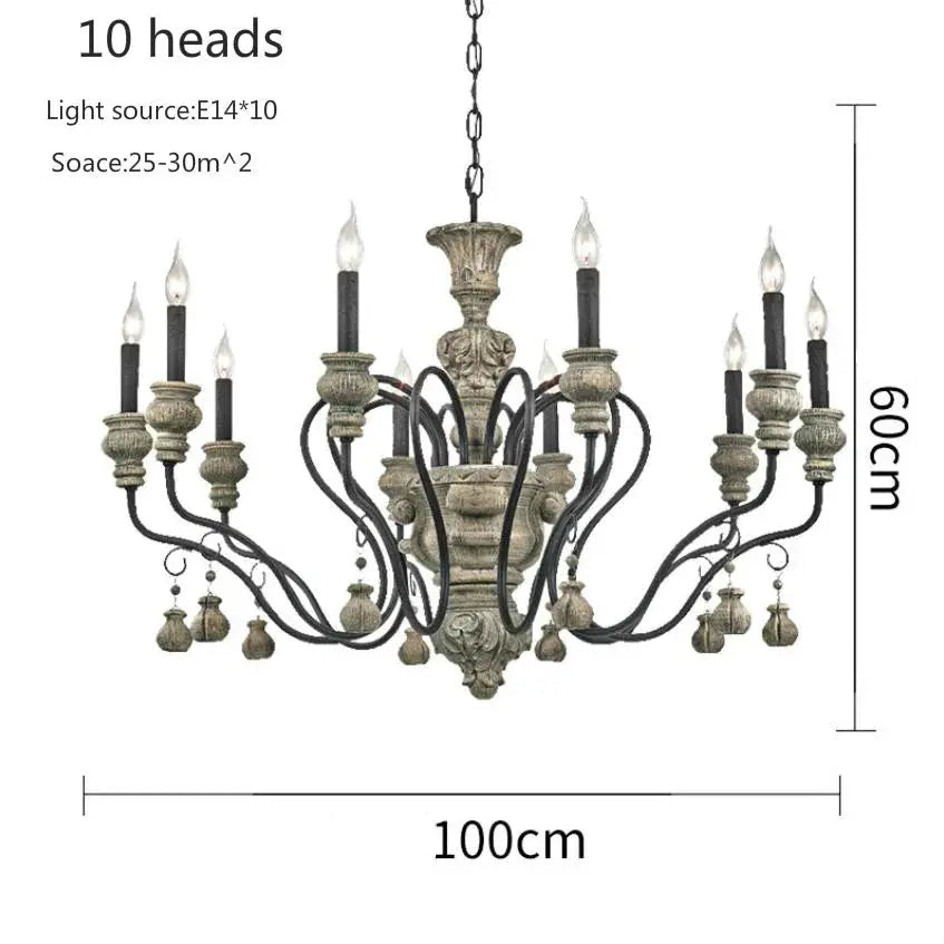 Nordic Wood Farmhouse Decor Chandelier ChandeliersLife®
