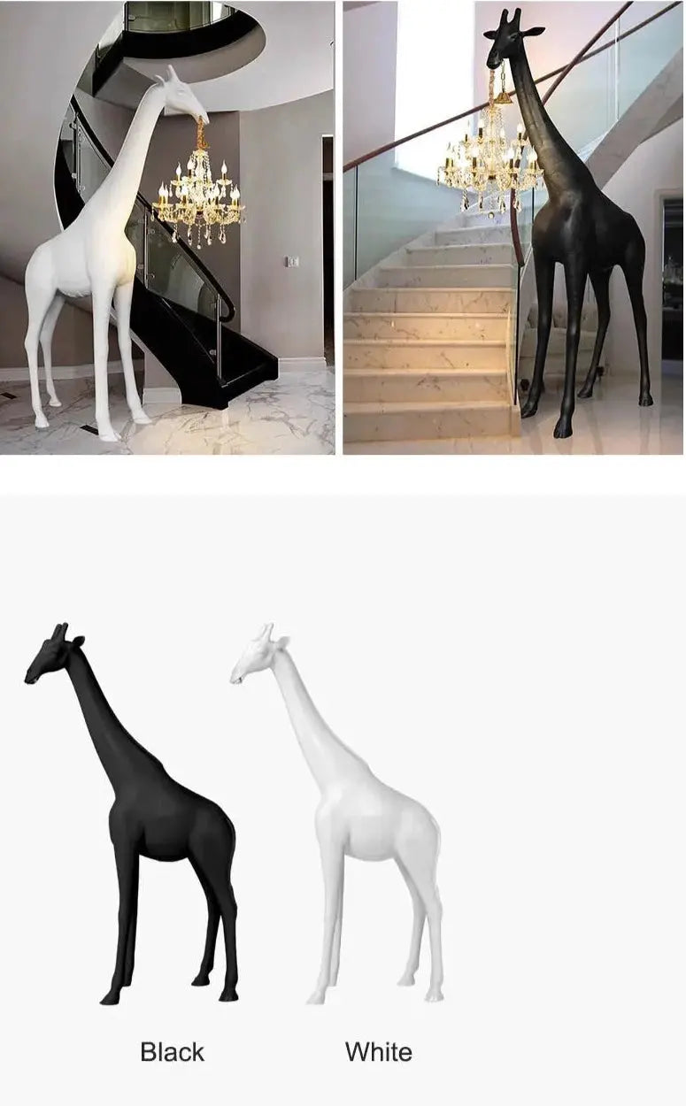 Art Sculpture Giraffe Floor Chandelier - Black ChandeliersLife®