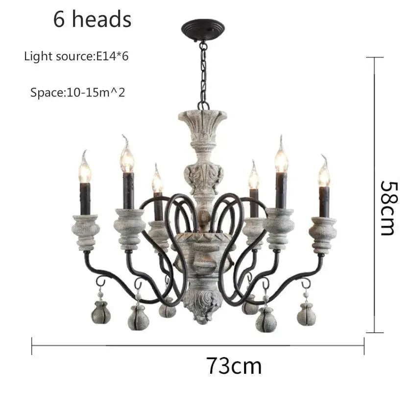 Nordic Wood Farmhouse Decor Chandelier ChandeliersLife®