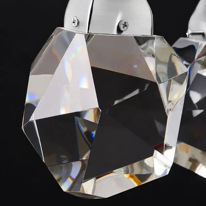 Luxury Long Diamond Crystal Ball Chandelier — close-up design detail 3