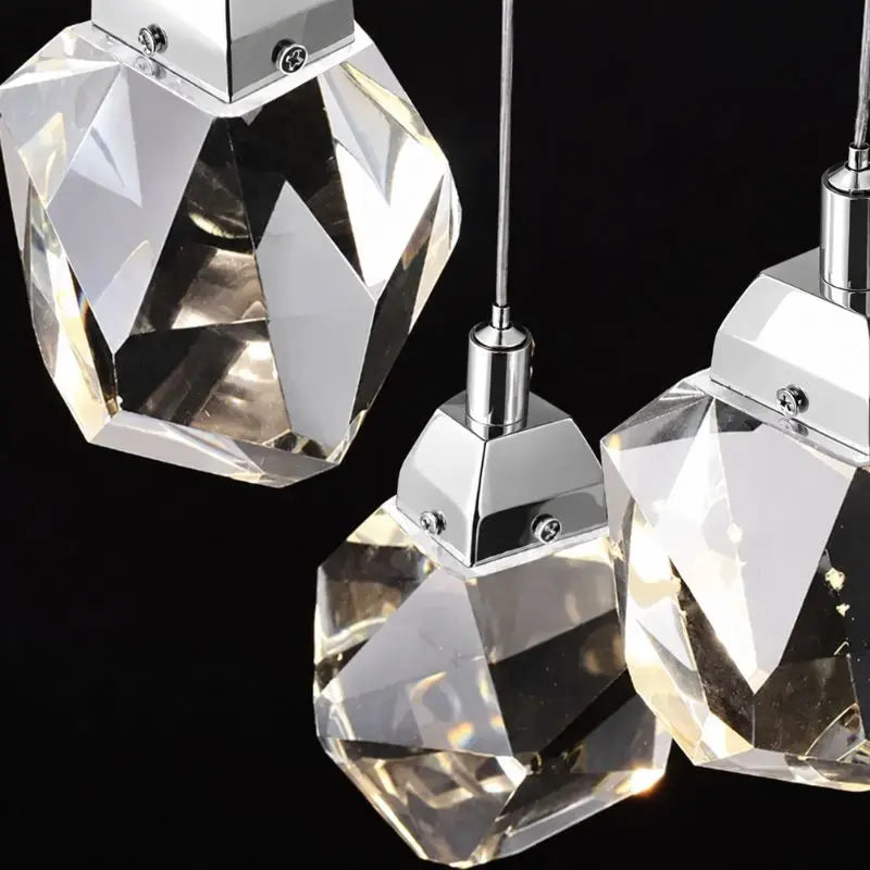 Luxury Long Diamond Crystal Ball Chandelier — close-up design detail 2