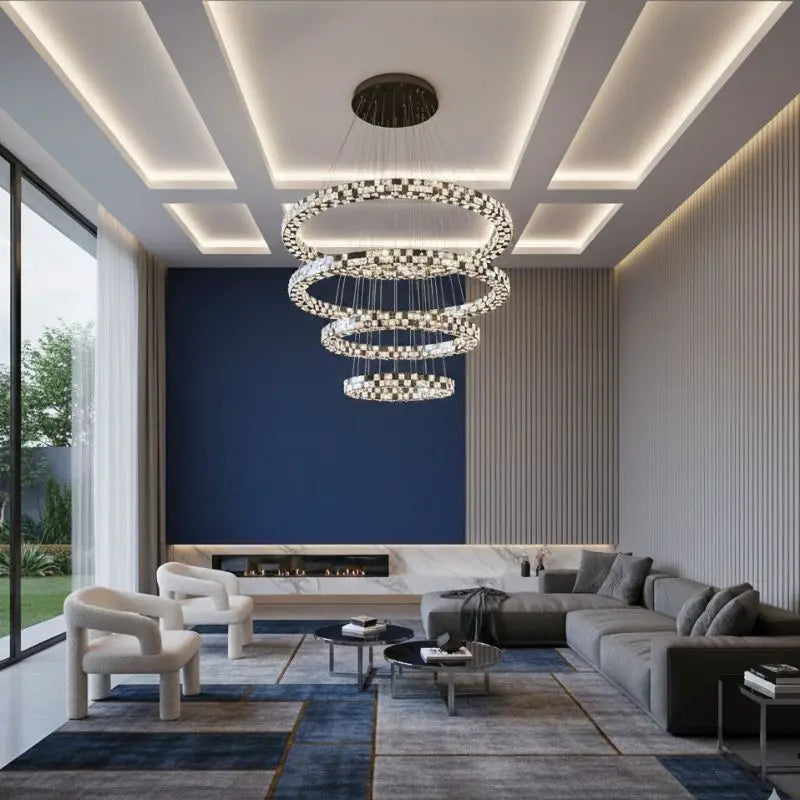 Modern Circular Luxury Villa Lighting ChandeliersLife®