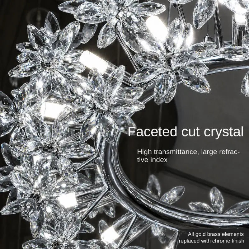 Designer Scandinavian Crystal Chandelier