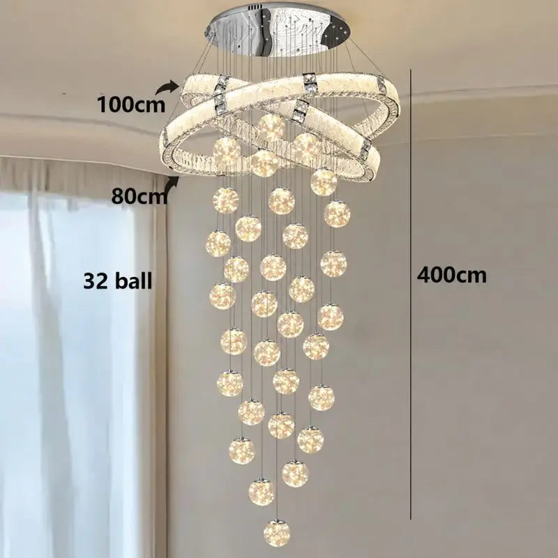 Modern Home Decor Led Staircase Chandeliers