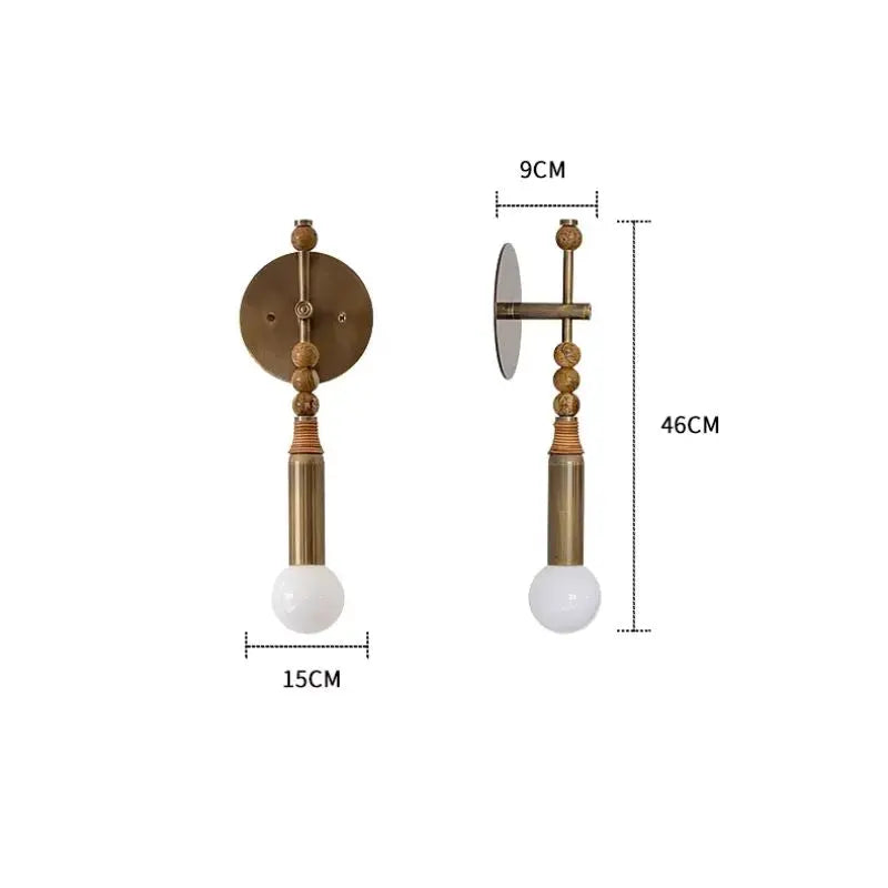 Valenne Antique Brass Wall Light