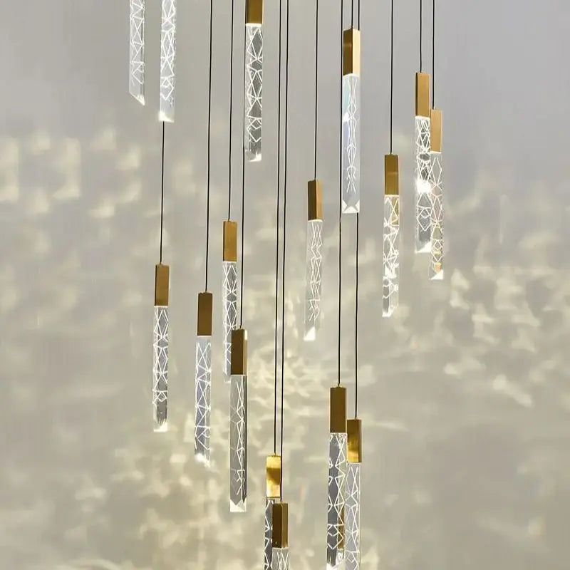 Modern Loft LED Chandelier - Gold