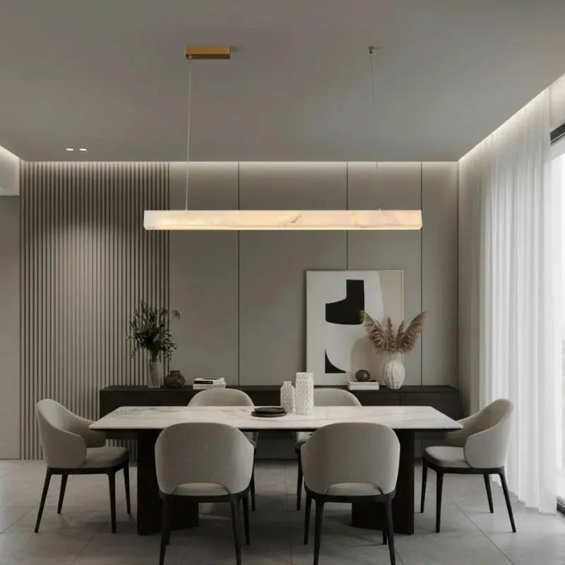 Natural Marble Alabaster Linear Chandelier ChandeliersLife®