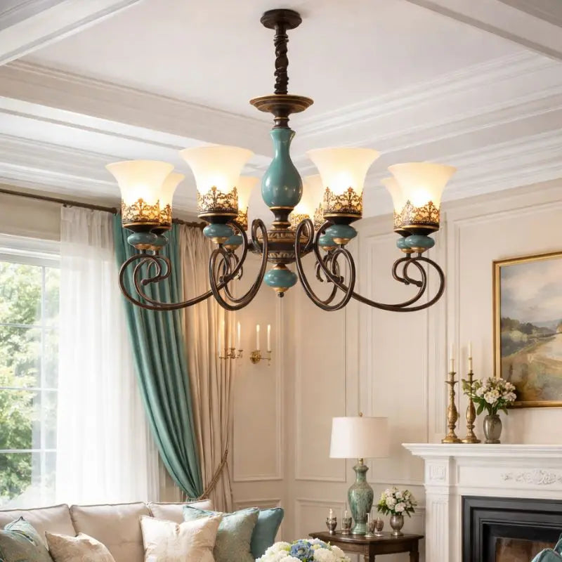 Retro Ceramic Chandelier ChandeliersLife®