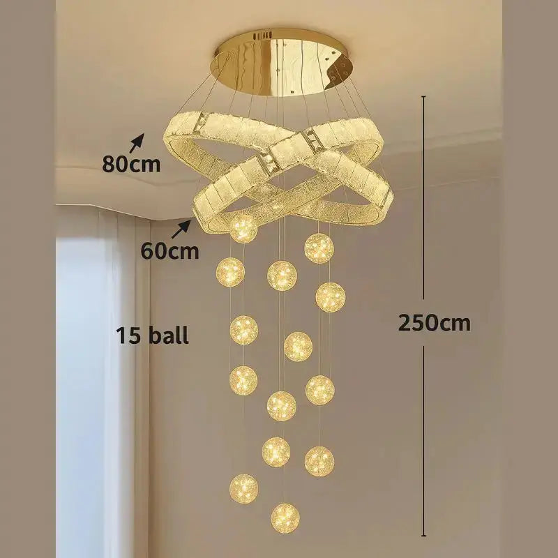 Modern Home Decor Led Staircase Chandeliers ChandeliersLife®