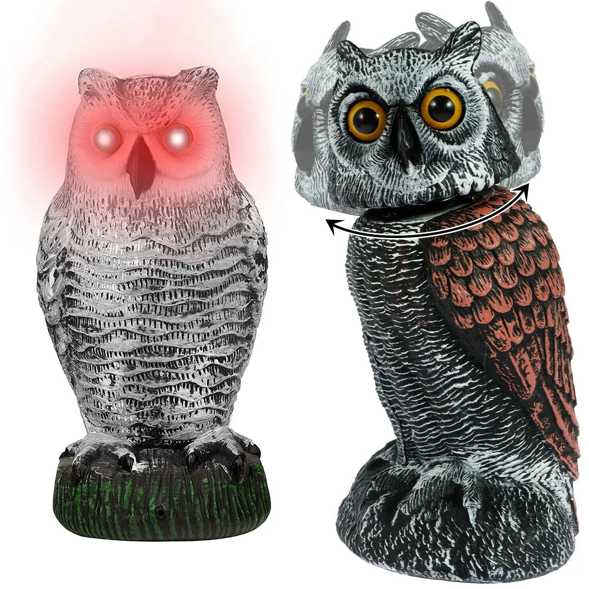 Owl Decoy Light for Outdoor Garden Yard Bird Repellent ChandeliersLife®