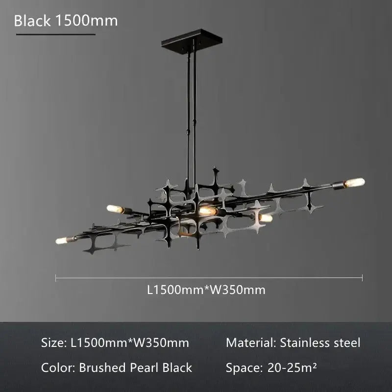 Luxury Restaurant Chandelier Retro Industrial Lighting Fixtures Stainless Steel Creative Living Room Bar Decor LED Hanging Lamps ChandeliersLife®