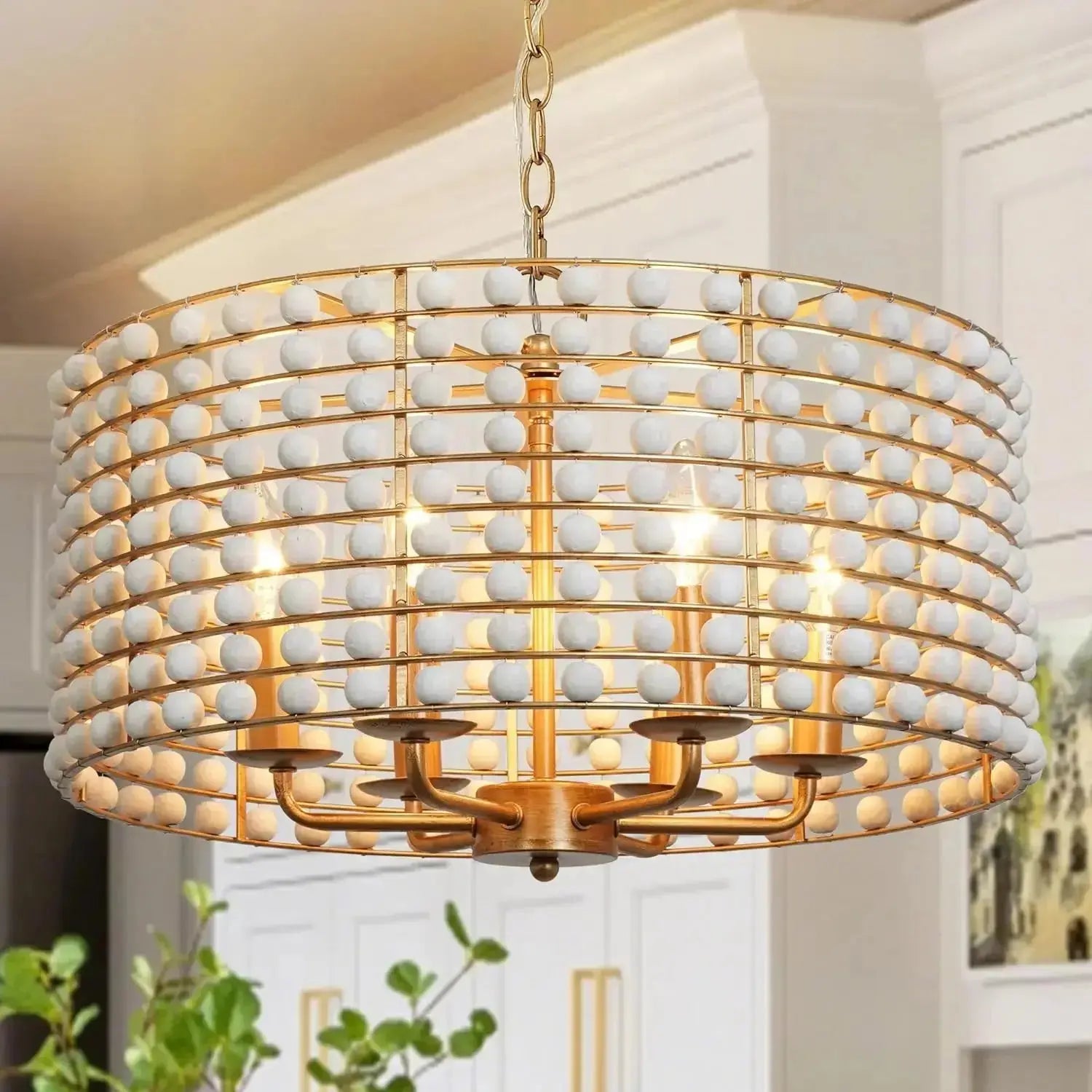 Boho Wood Farmhouse Chandelier ChandeliersLife®