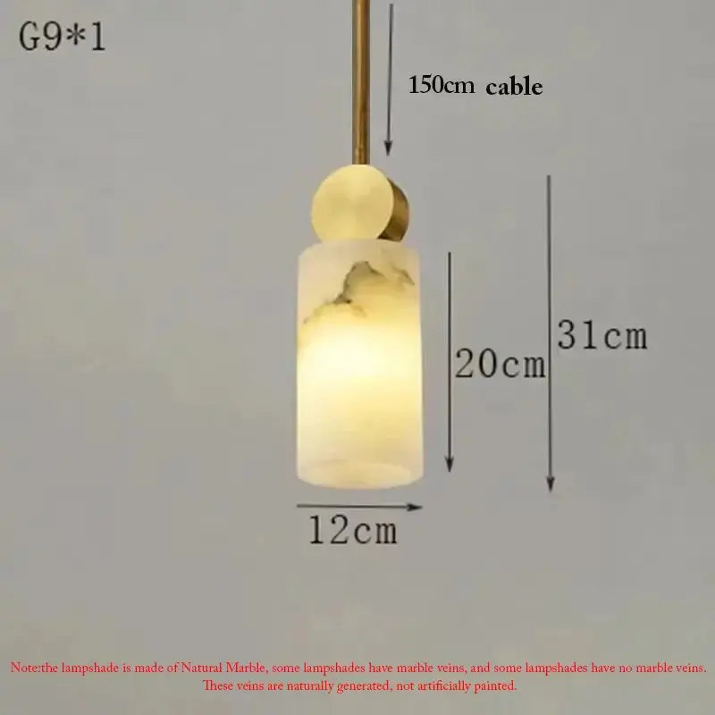 Nordic Marble Copper Hanging Lamp ChandeliersLife®